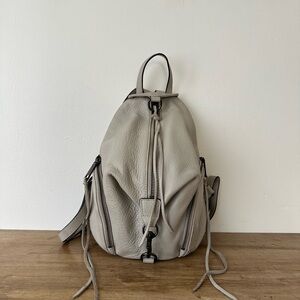 Rebecca Minkoff Mini Julian Gray Leather Backpack
